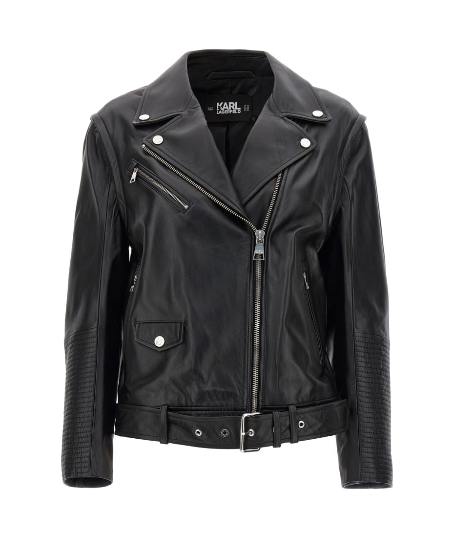 Lagerfeld sales leather jacket