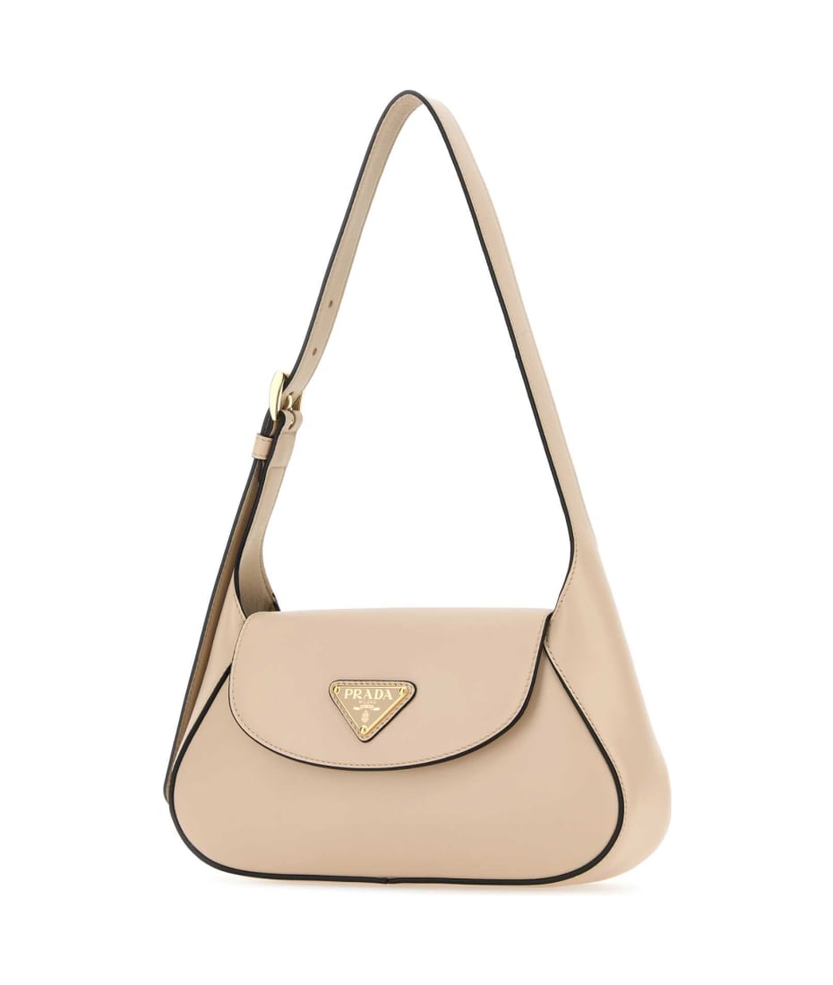 Light Pink Leather Shoulder Bag