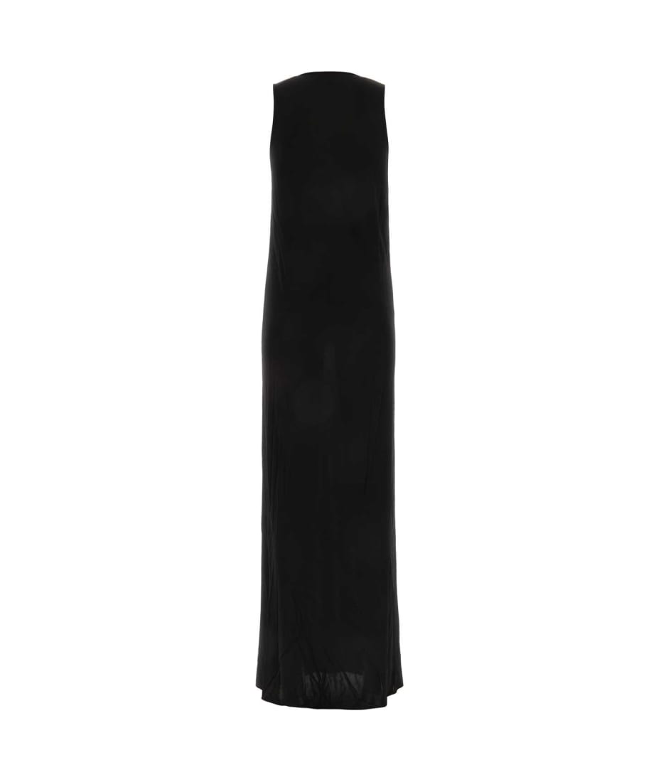 Saint Laurent Black Viscose Long Dress | italist Saint Laurent Black Viscose Long Dress | italist