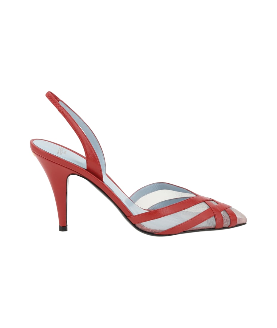 VALENTINO｜PUMPS(HEELS) (5W0S0JV0 SBQ 0NO / 5W2S0JV0 SBQ Vlogo Signature Calfskin Slingback Pump 80 Mm / 3.15 In. for