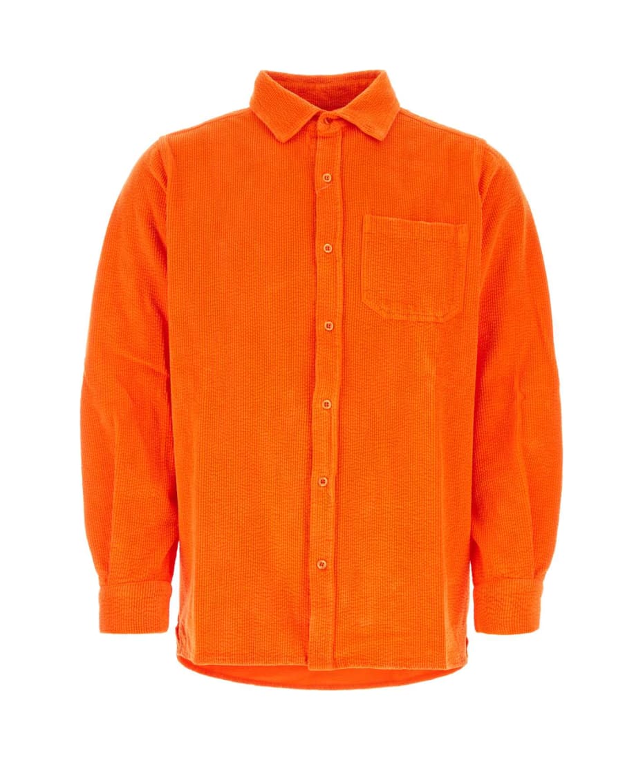 Tシャツ・カットソー ERL SS23 Orange corduroy shirt (ERL06B002 ORANGE) ERL Orange Corduroy Shirt | italist