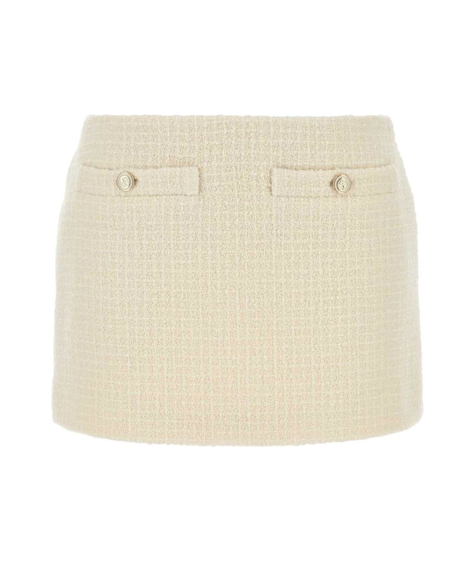 【関税&送料込】Gucci Ivory Tweed Mini Skirt Gucci Ivory Tweed Mini Skirt | italist