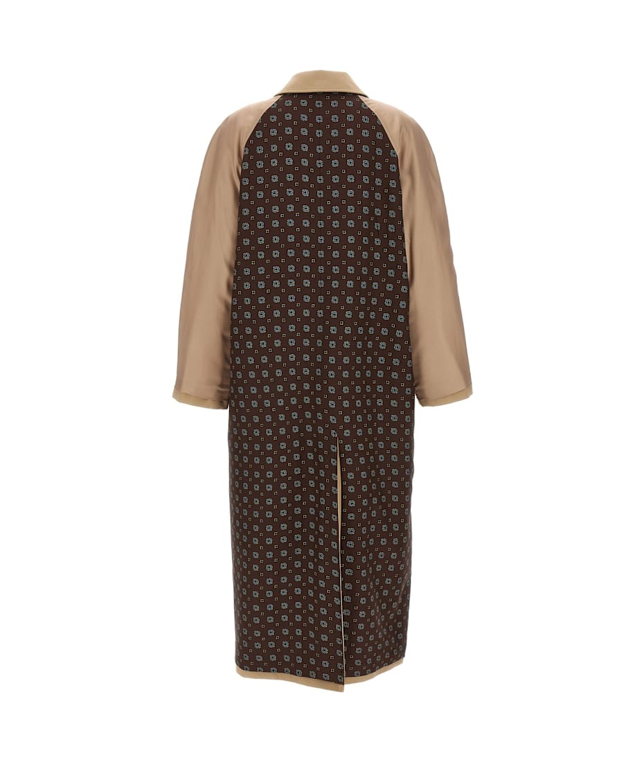 Moschino Gabardine Satin Reversible Trench Coat | italist