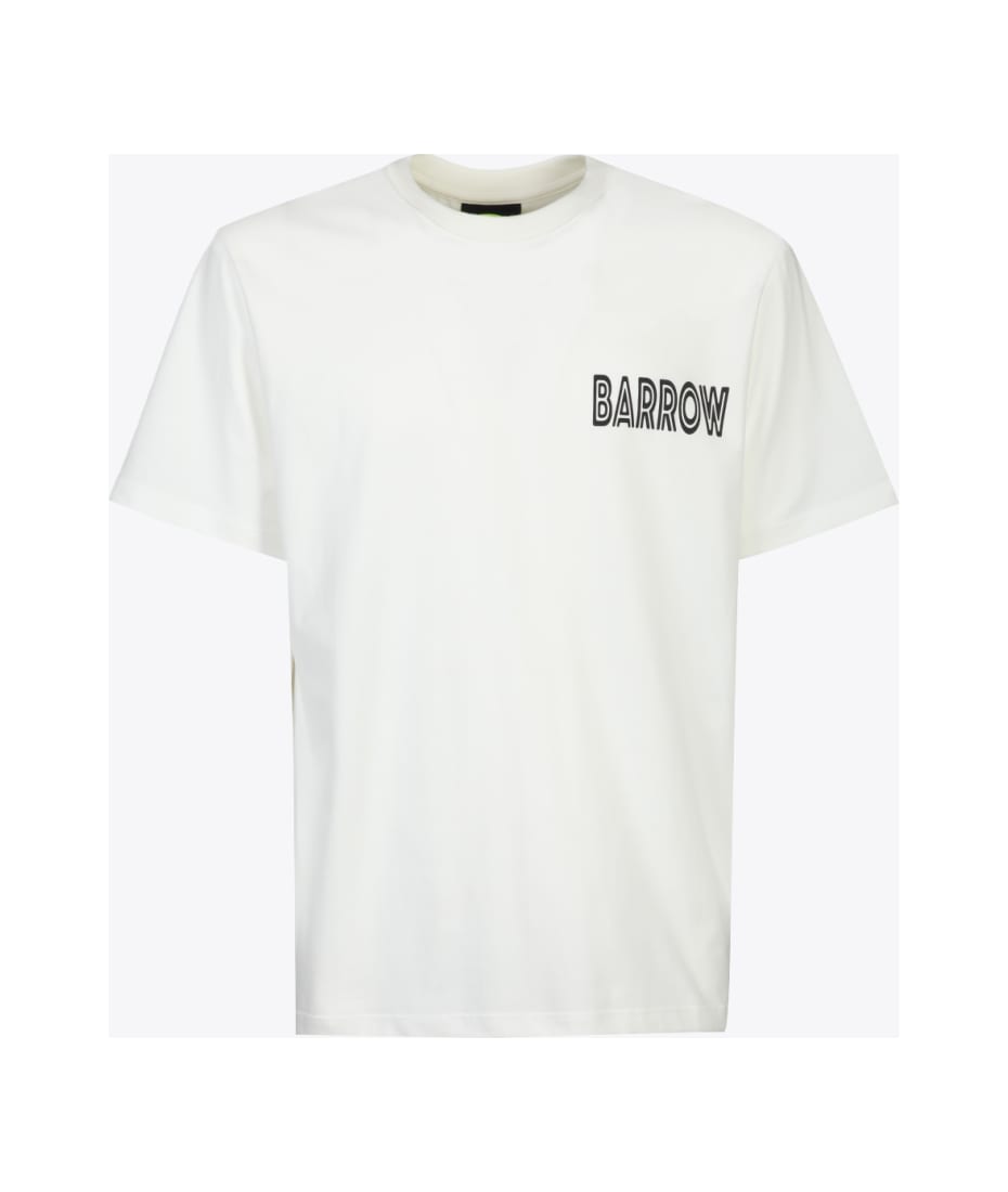 Barrow Jersey T-shirt Unisex White cotton t-shirt with chest logo - Bianco