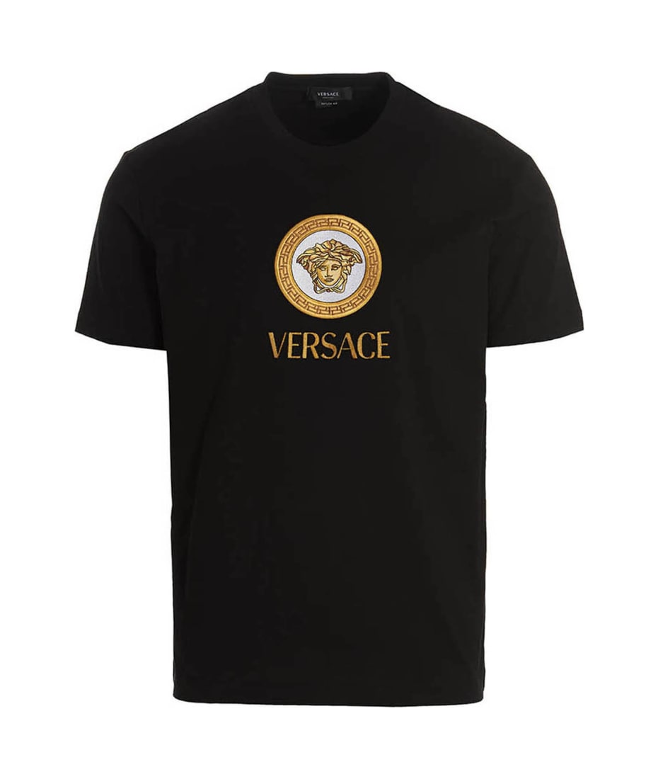 関税送料無料 VERSACE ロゴプリント クルーネックTシャツ Versace Logo Printed T-shirt シャツ 通販 | italist