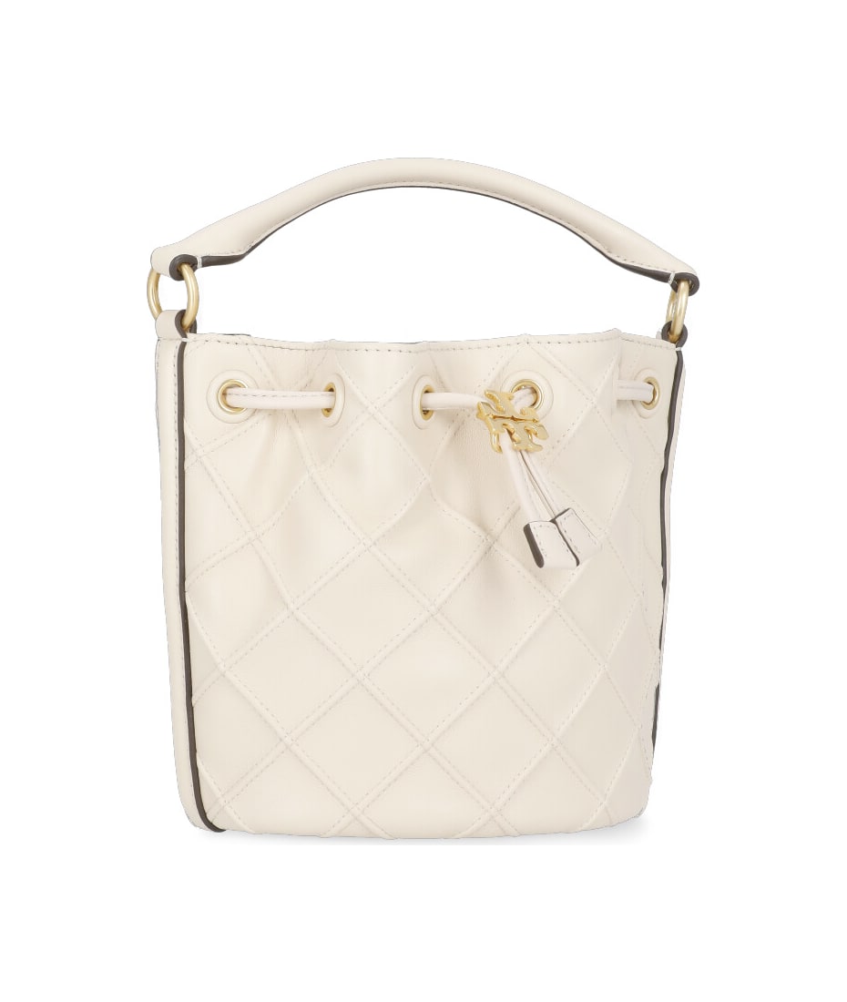 Tory Burch Fleming Soft Bucket Bag In Beige