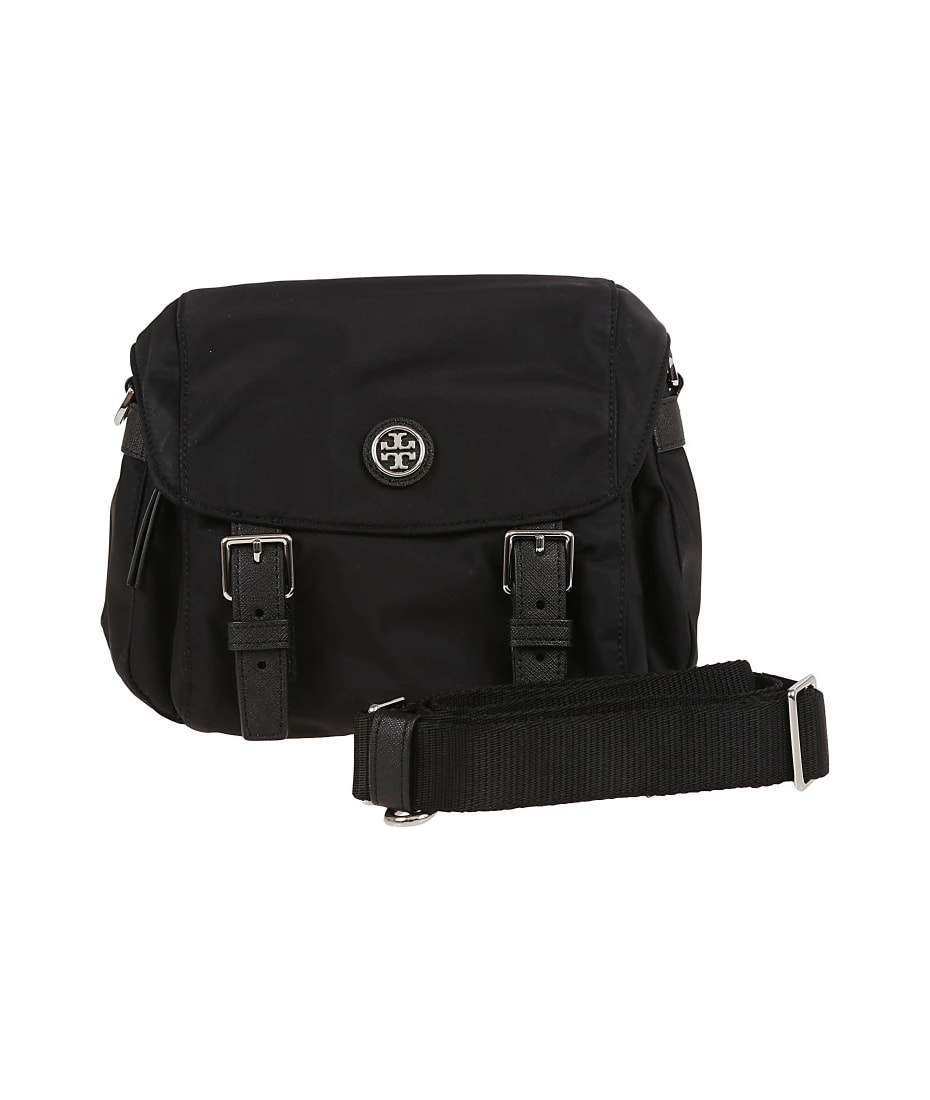 Tory Burch Black Leather 'Kira' Deconstructed Hobo Bag