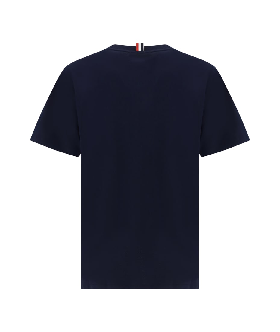 【THOM BROWNE】Relaxed Fit Medium T-shirt 半袖 Tシャツ☆ Thom Browne Relaxed Fit T-Shirt Navy at CareOfCarl.com