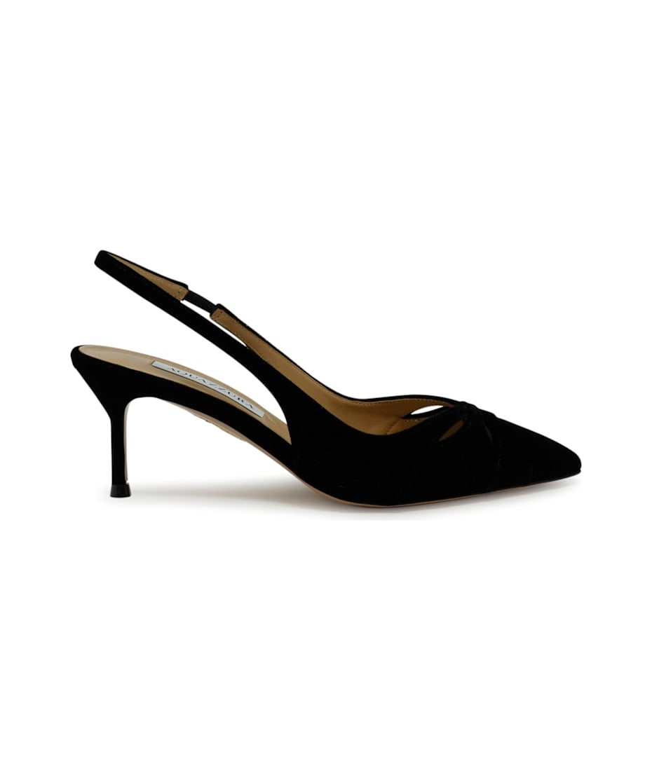 【送料&関税込】Aquazzura Black Velvet Moves Sling 65 Aquazzura Black Velvet Moves Sling 65 | italist