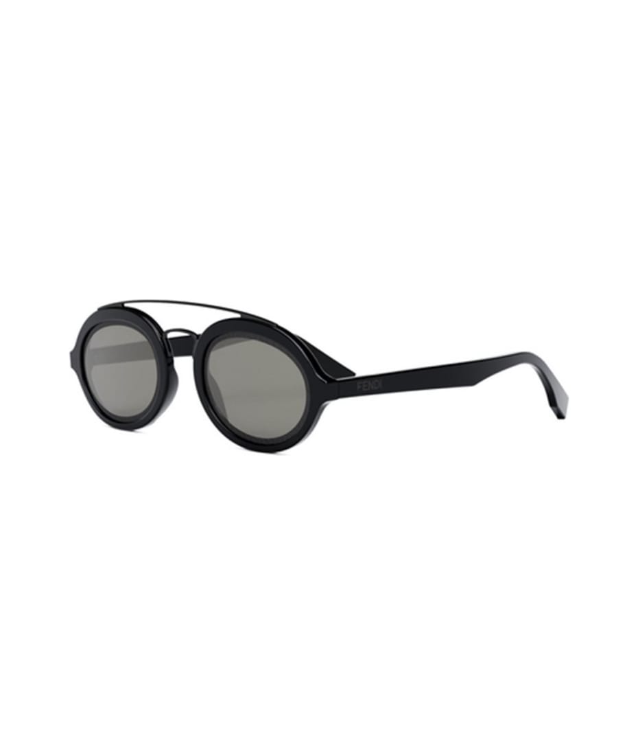 FENDI EYEWEAR Crystal-embellished square-frame acetate sunglasses