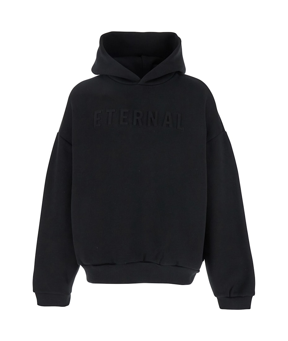 Fear of God 'eternal' Black Hoodie With Logo Patch On The