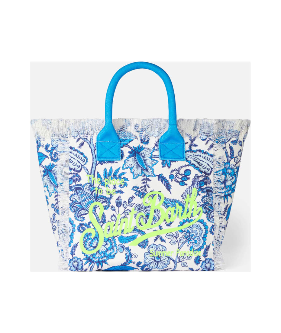 MC2 SAINT BARTH: tote bag in canvas with logo - Blue