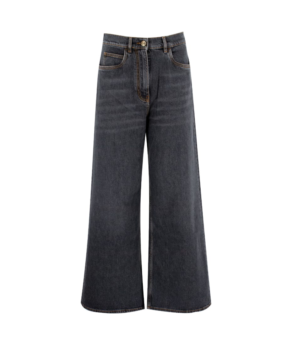 デニム・ジーパン ETRO JEANS WIDE LEG ETRO Denim-jacquard high-rise wide-leg jeans | NET-A-PORTER
