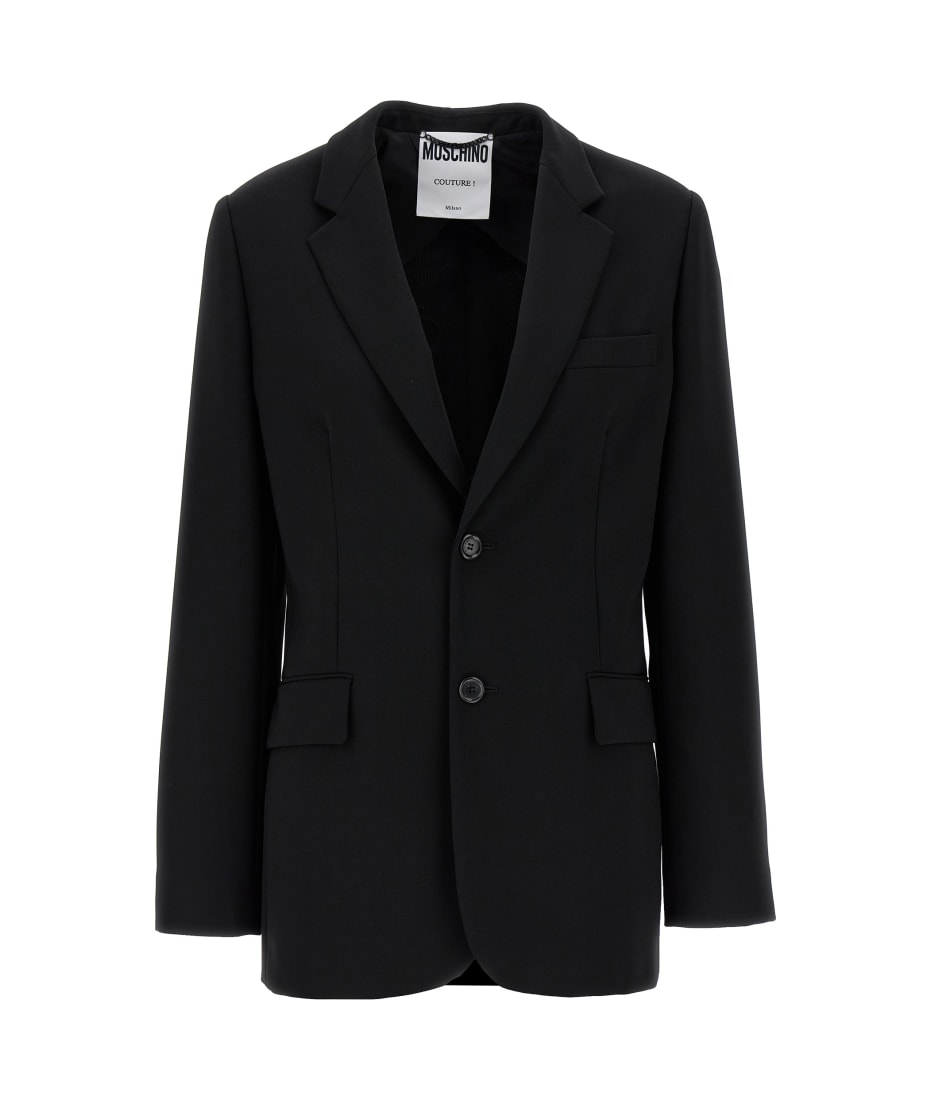 ジャケット MOSCHINO Single-breasted martingale blazer Black A05125424 Moschino Single-breasted Martingale Blazer | italist, ALWAYS