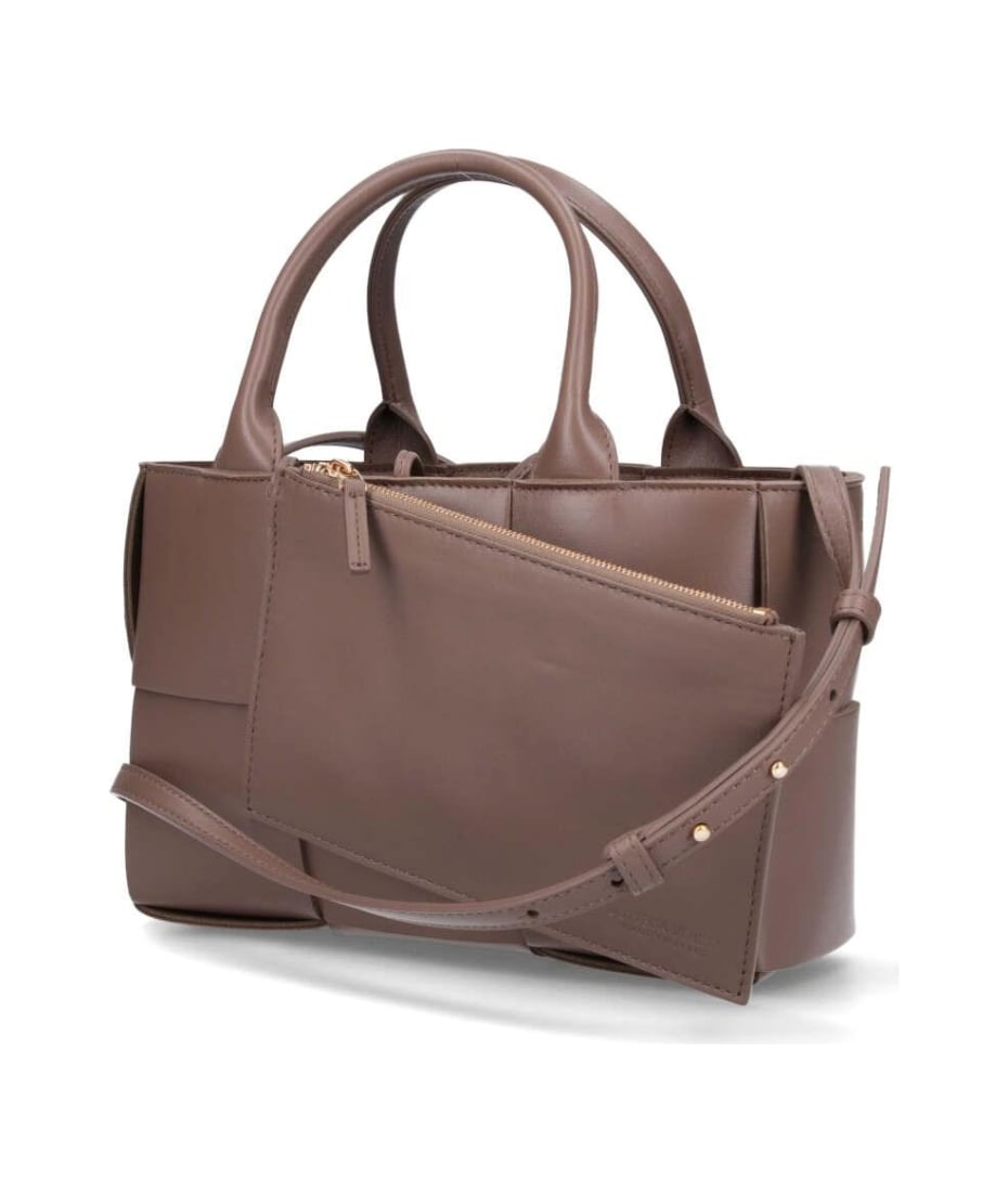Bottega Veneta Mini Jodie Intrecciato Taupe Gray Leather Top Handle Bag New  FW23
