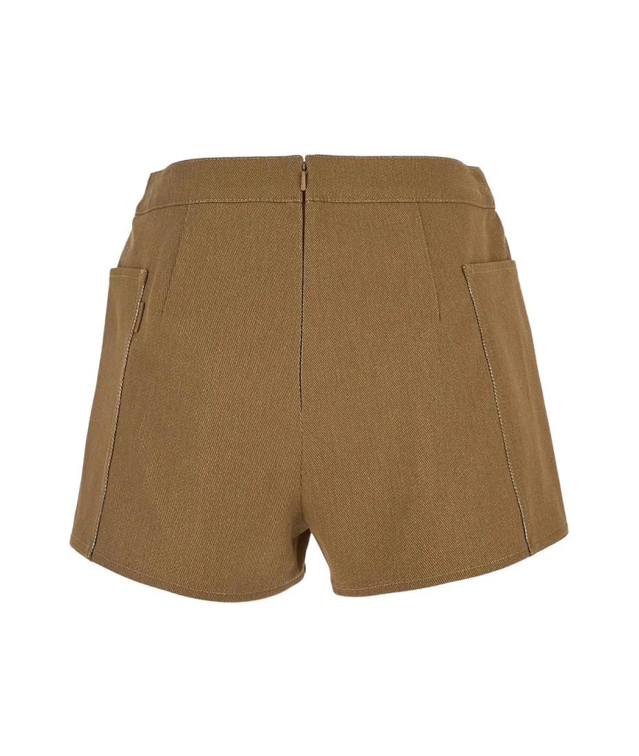 Max Mara Denaro Shorts - Cuir