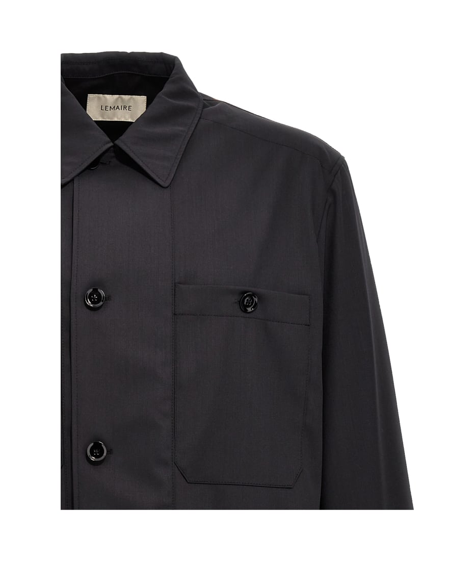 ジャケット・アウター LEMAIRE LIGHT FELTED WOOL LONG OVERSHIRT Light Tailored Overshirt – La Garçonne
