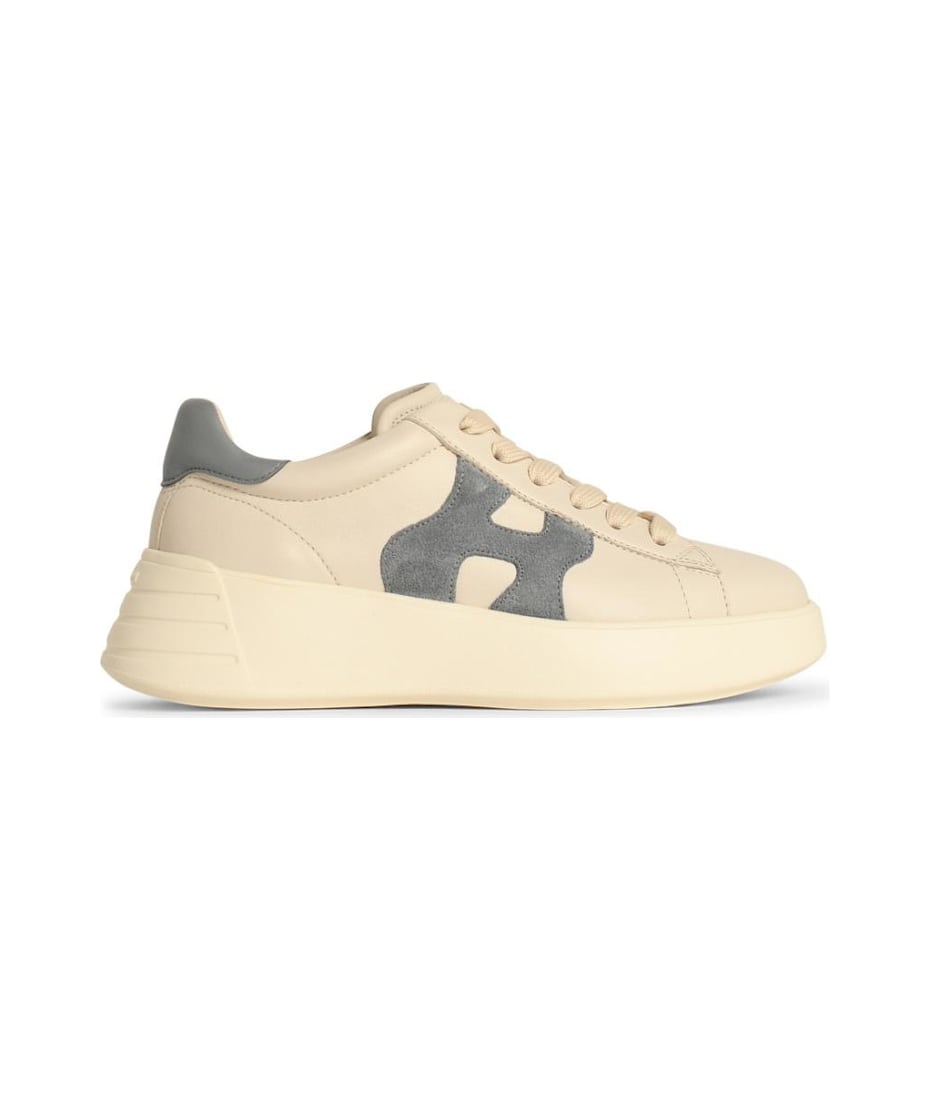 スニーカー Hogan 'Rebel H526' Beige Leather Sneakers Hogan Rebel H526 Leather Sneakers | italist