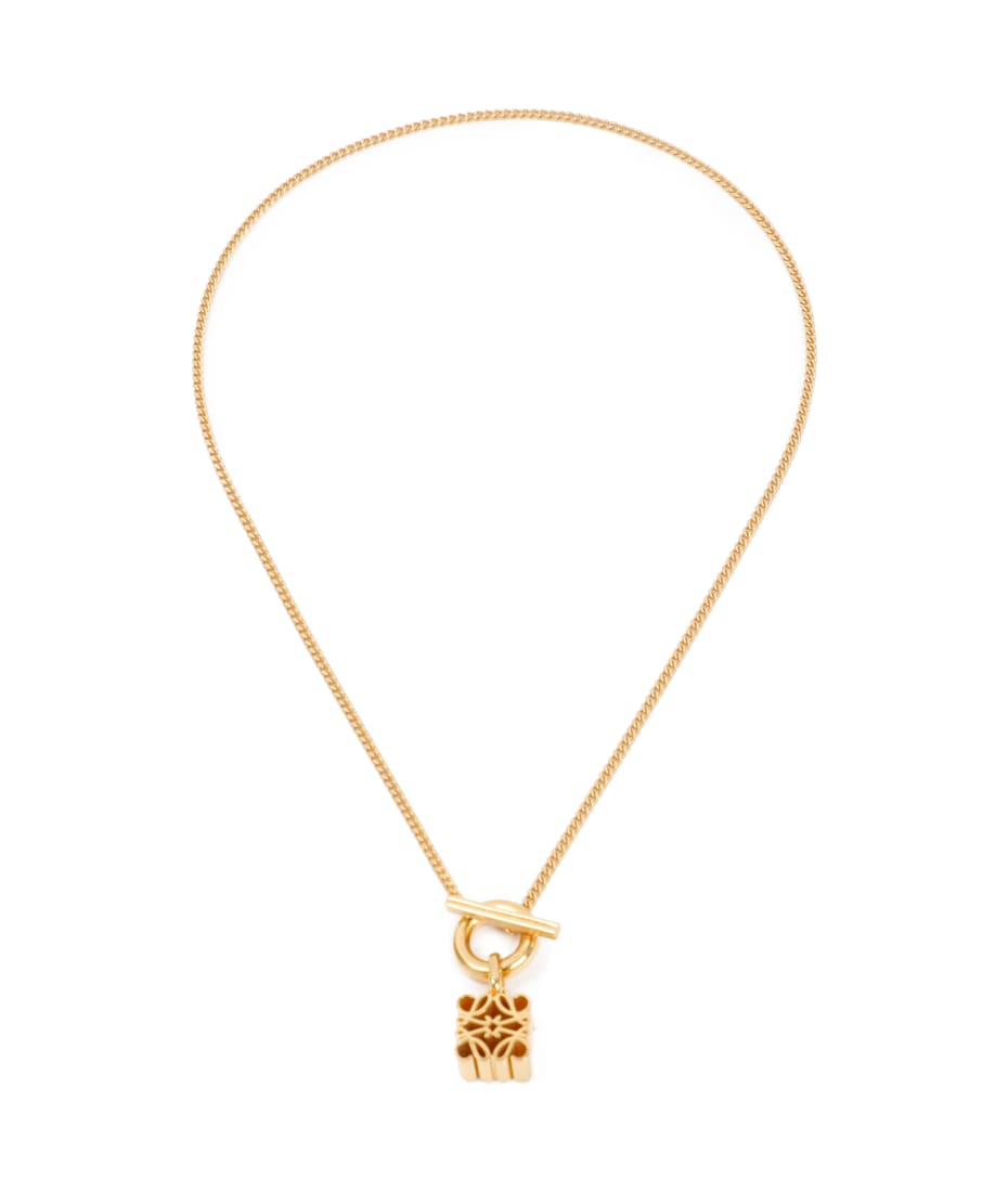 ネックレス・ペンダント Loewe Anagram necklace Loewe Gold Necklace Chain Logo Pendant Anagram | eBay