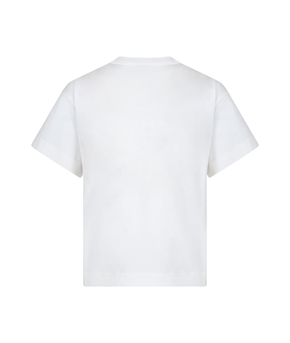 キッズ用トップス FENDI WHITE COTTON T-SHIRT Fendi White T-shirt For Kids With Logo | italist