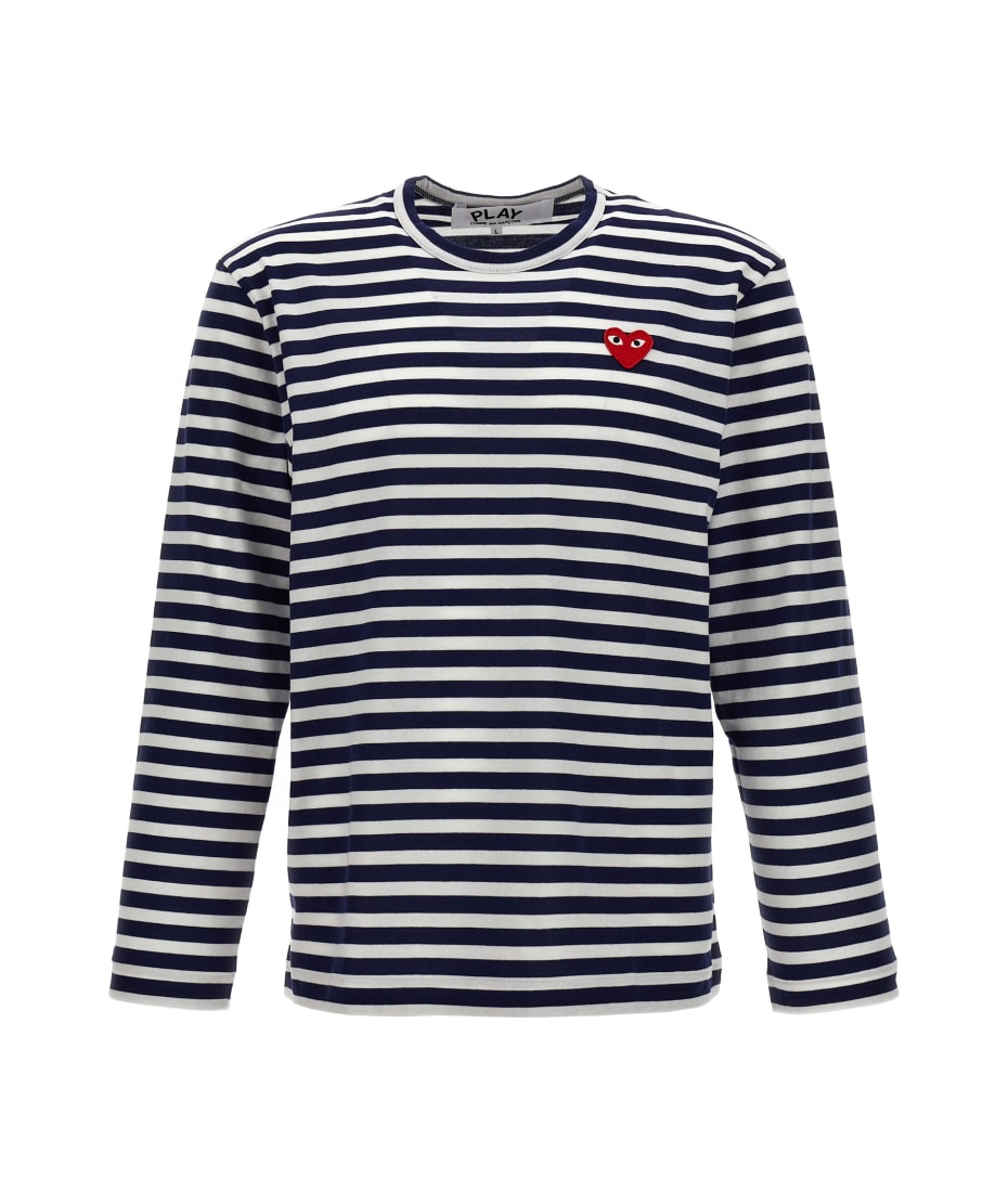 【COMME des GARCONS】CDG PATCH T-SHIRT Comme des Garçons Logo Patch Stripes T-shirt | italist