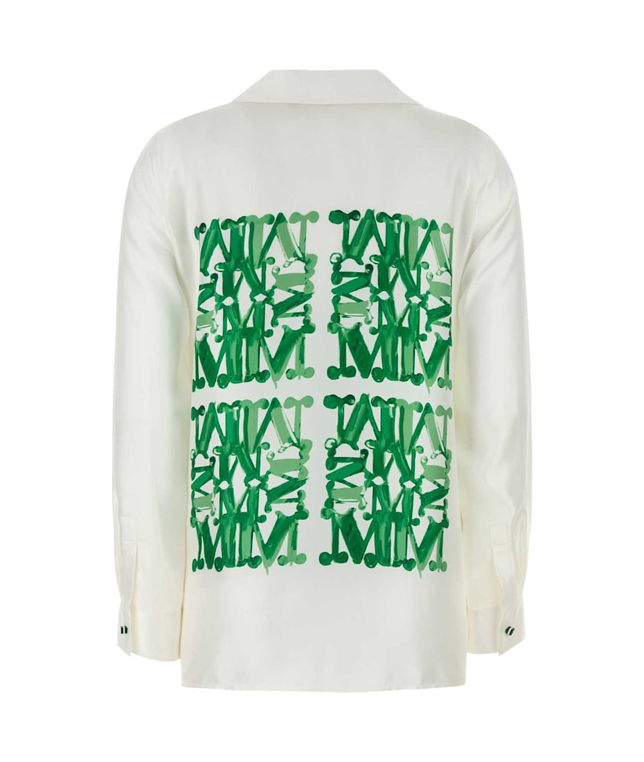 Tシャツ・カットソー Max Mara FW25 White silk Nail shirt (2521116061600 001) Tシャツ・カットソー Max Mara FW25 White silk Nail shirt