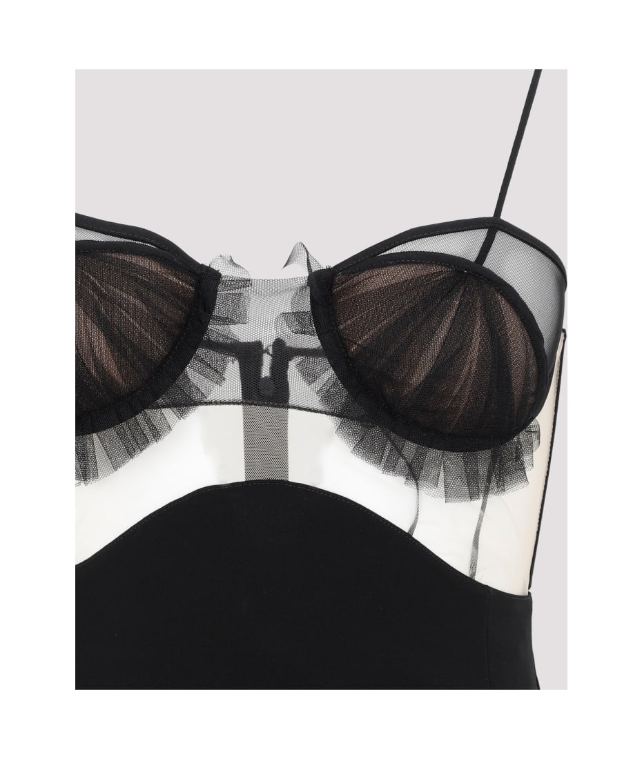 Nensi Dojaka Explosive Flower Bra Dress | italist