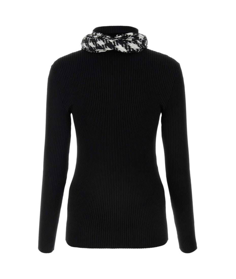 VIP【送料無料・関税込み】Burberry High-neck Ribbed Jumper Burberry Scarf-detailed High-neck Ribbed Jumper | italist