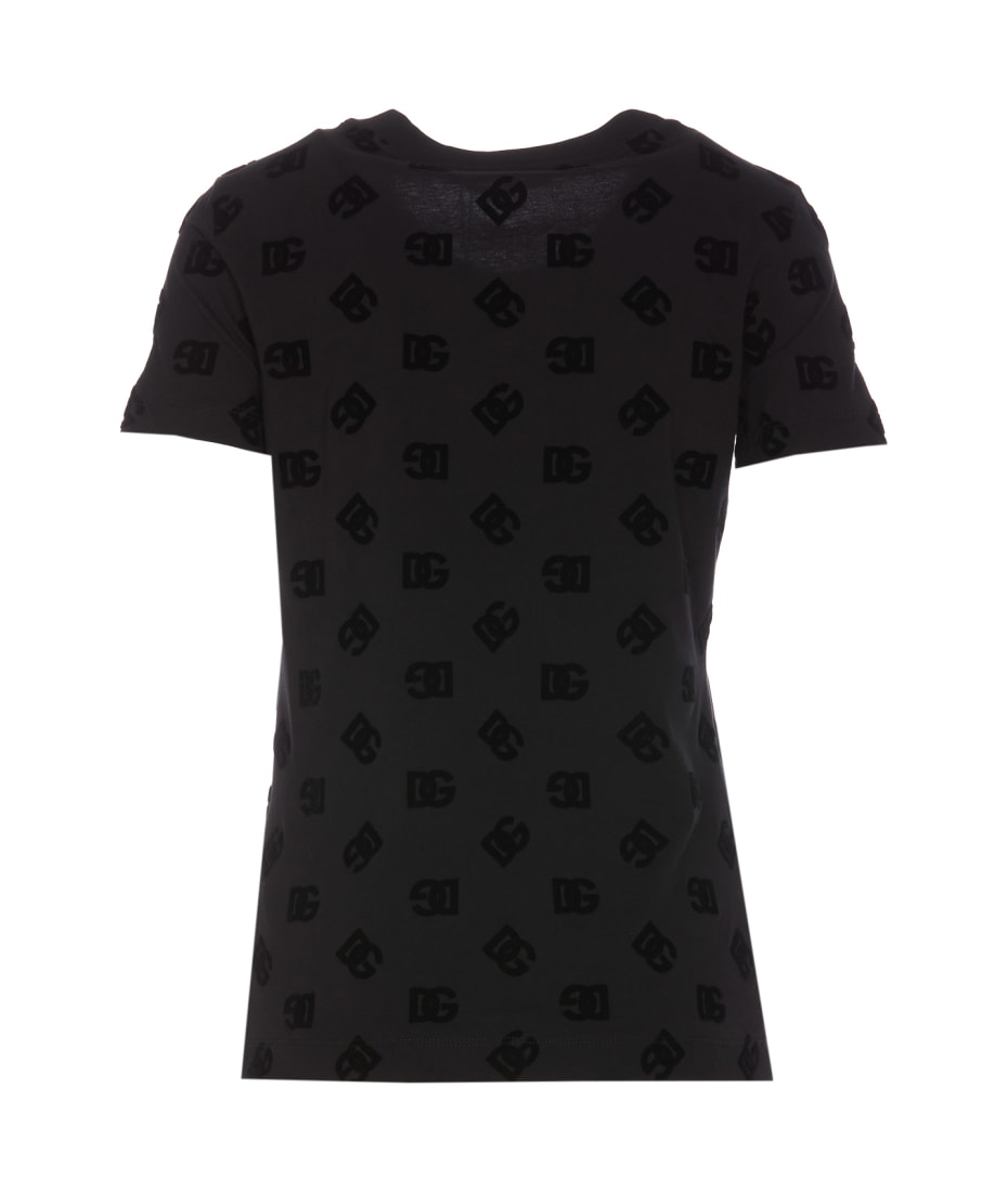 All-over Logo Flocked Jersey T-shirt