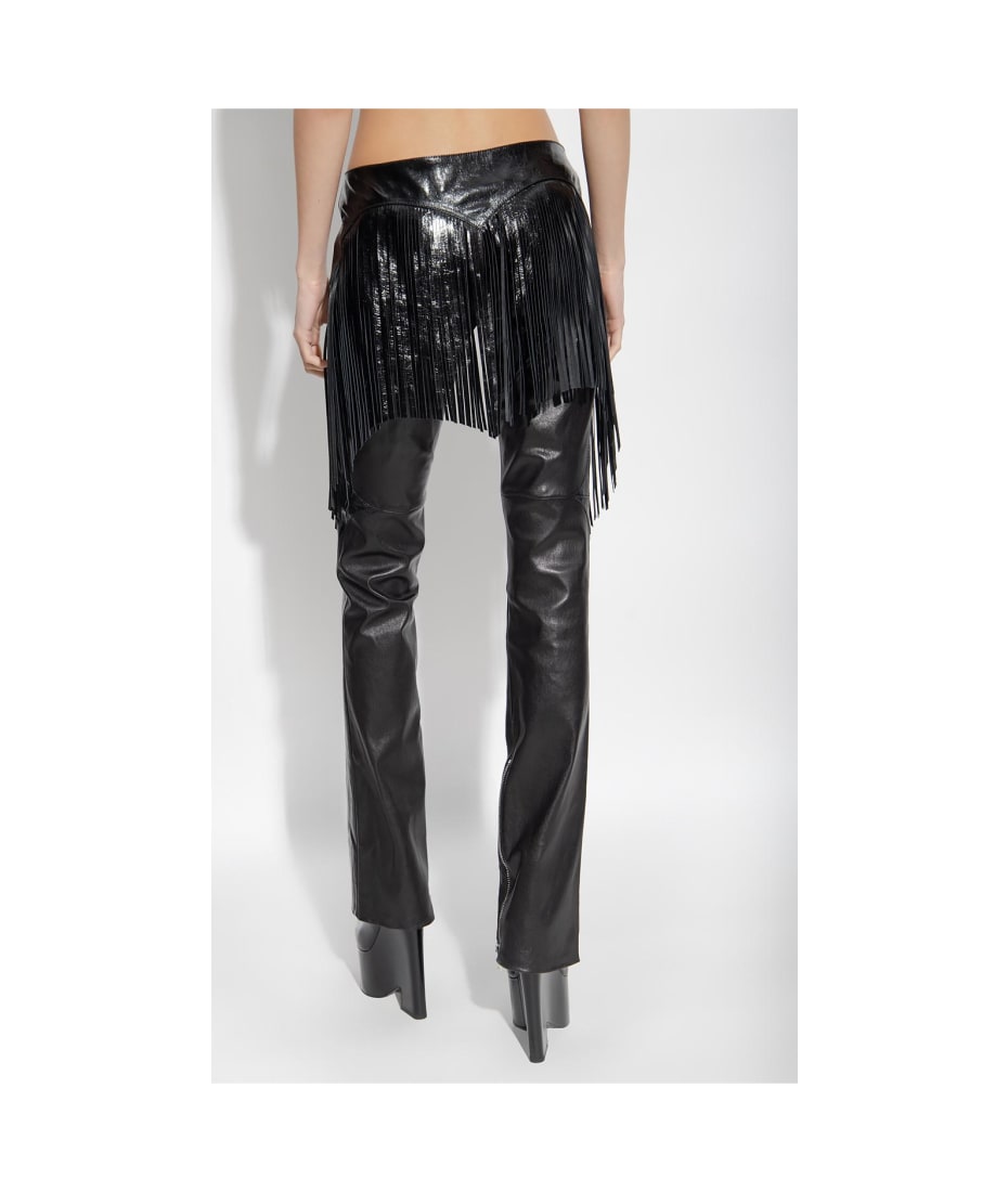 Leather trousers Gianni Versace Black size 42 IT in Leather  13309103