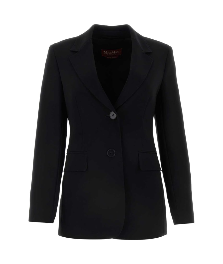 【送料&関税込】Max Mara Studio Black Triacetate Blend Pagin Max Mara Studio Black Triacetate Blend Link Blazer | italist