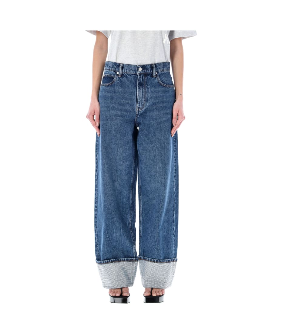 Alexander Wang Crystal Cuff Straight Jean | italist, ALWAYS