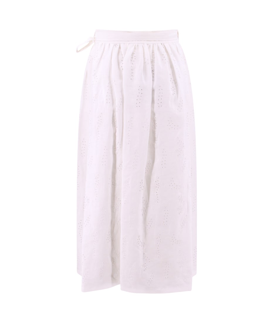 【関税&送料込】Chloe White Linen Paloma Chloe X Eres Skirt Chloé Paloma Chloã© X Eres Skirt | italist