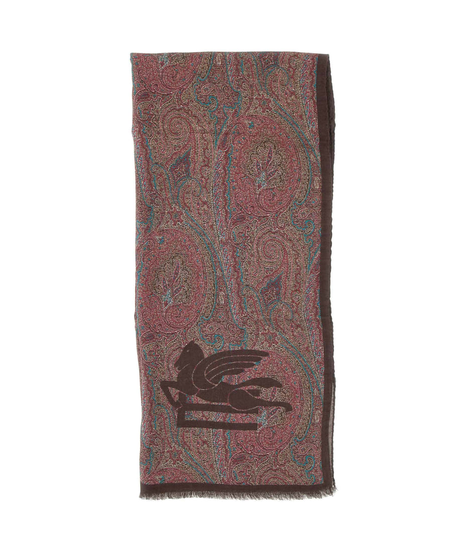 Etro Men's Paisley Silk-Cashmere Scarf