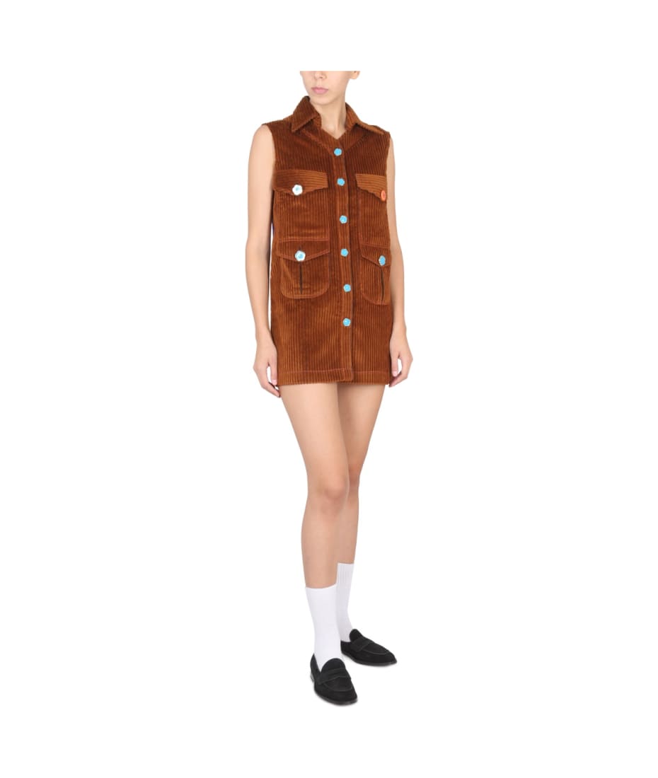 ワンピース CORMIO FW22 CORDUROY DRESS (FIZA_BROWN) Cormio Corduroy Dress | italist