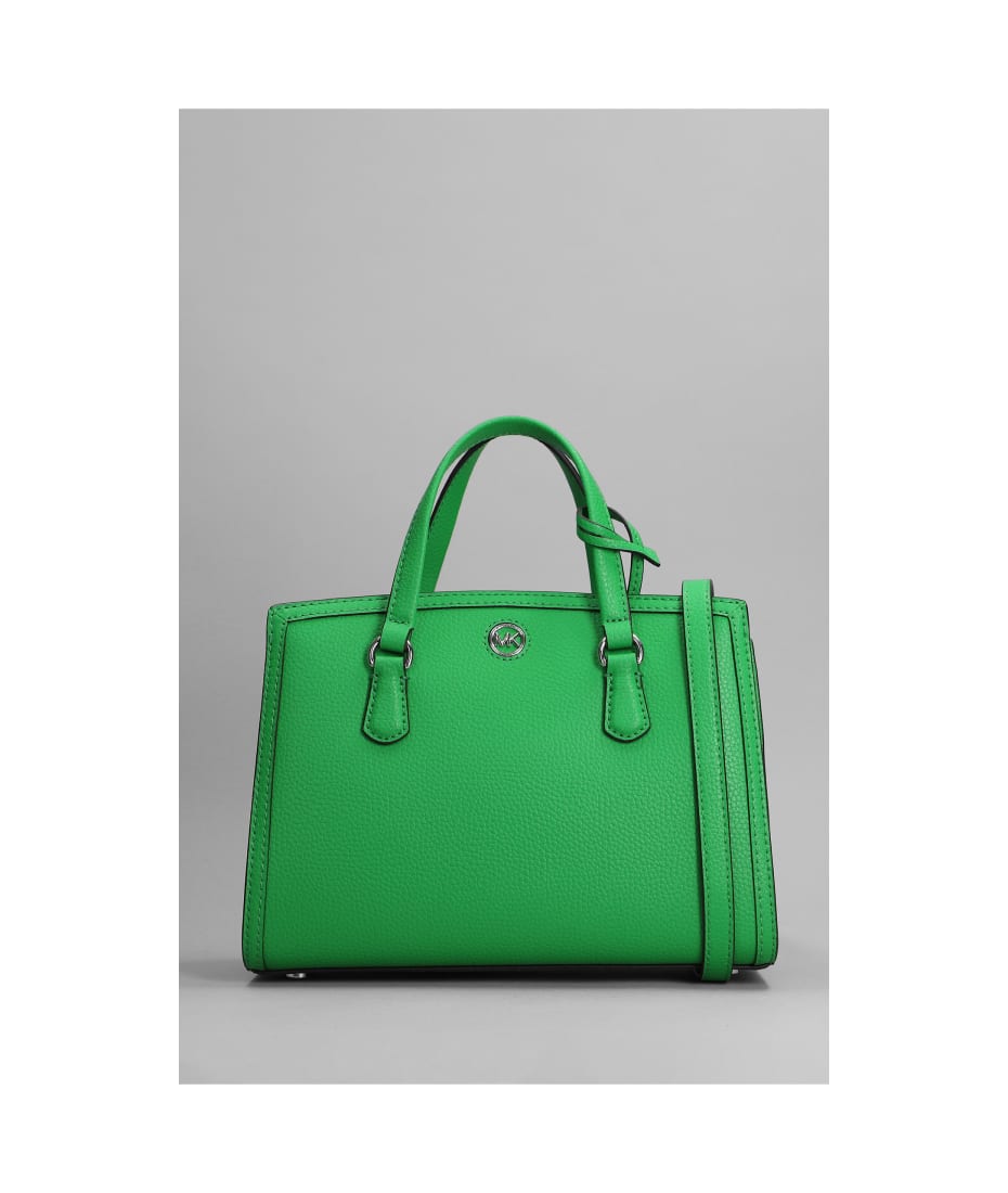 Michael Kors Chantal Hand Bag In Green Leather | italist, ALWAYS LIKE A SALE