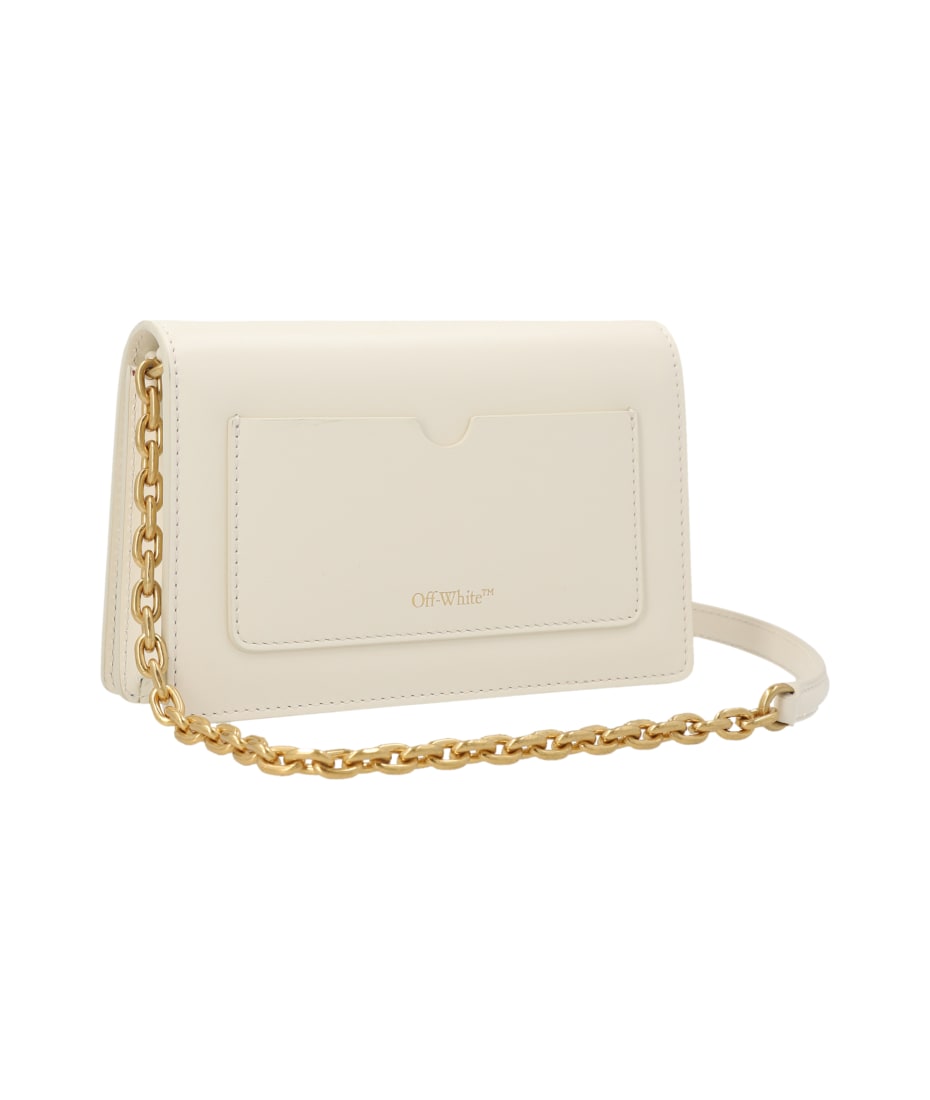 Off-White Jitney 0.5 Leather Chain Shoulder Bag