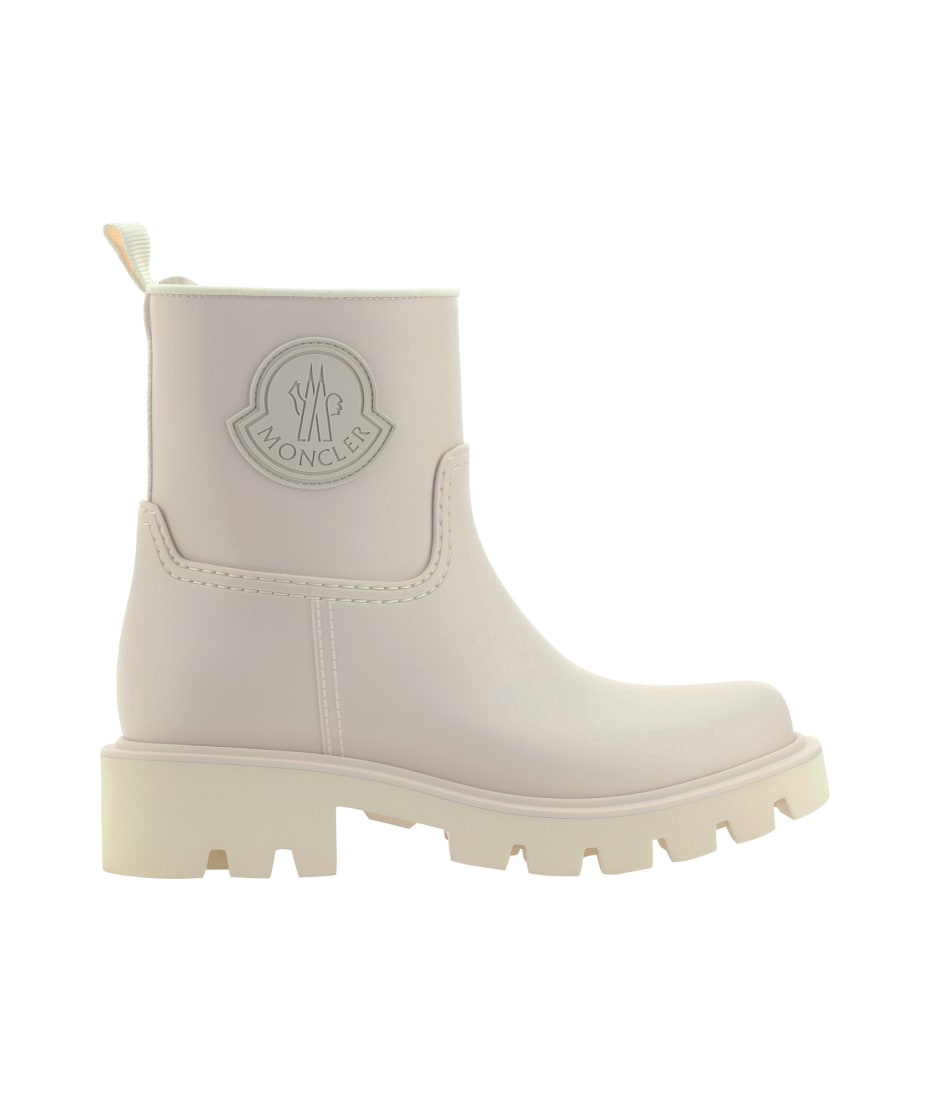 MONCLER | KICKSTREAM RAIN BOOTS OFF WHITE ブーツ Moncler White Kicktream Rain Ankle Boots | italist