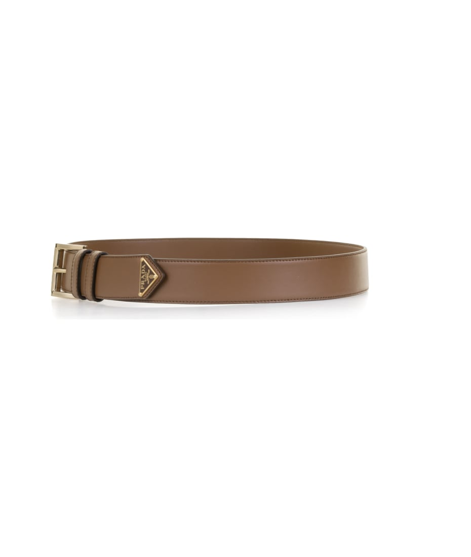 Prada Leather Belt - COGNAC