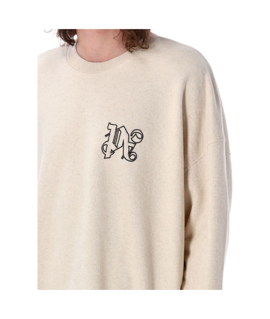 Palm Angels Pa Monogram Linen Crewneck | italist