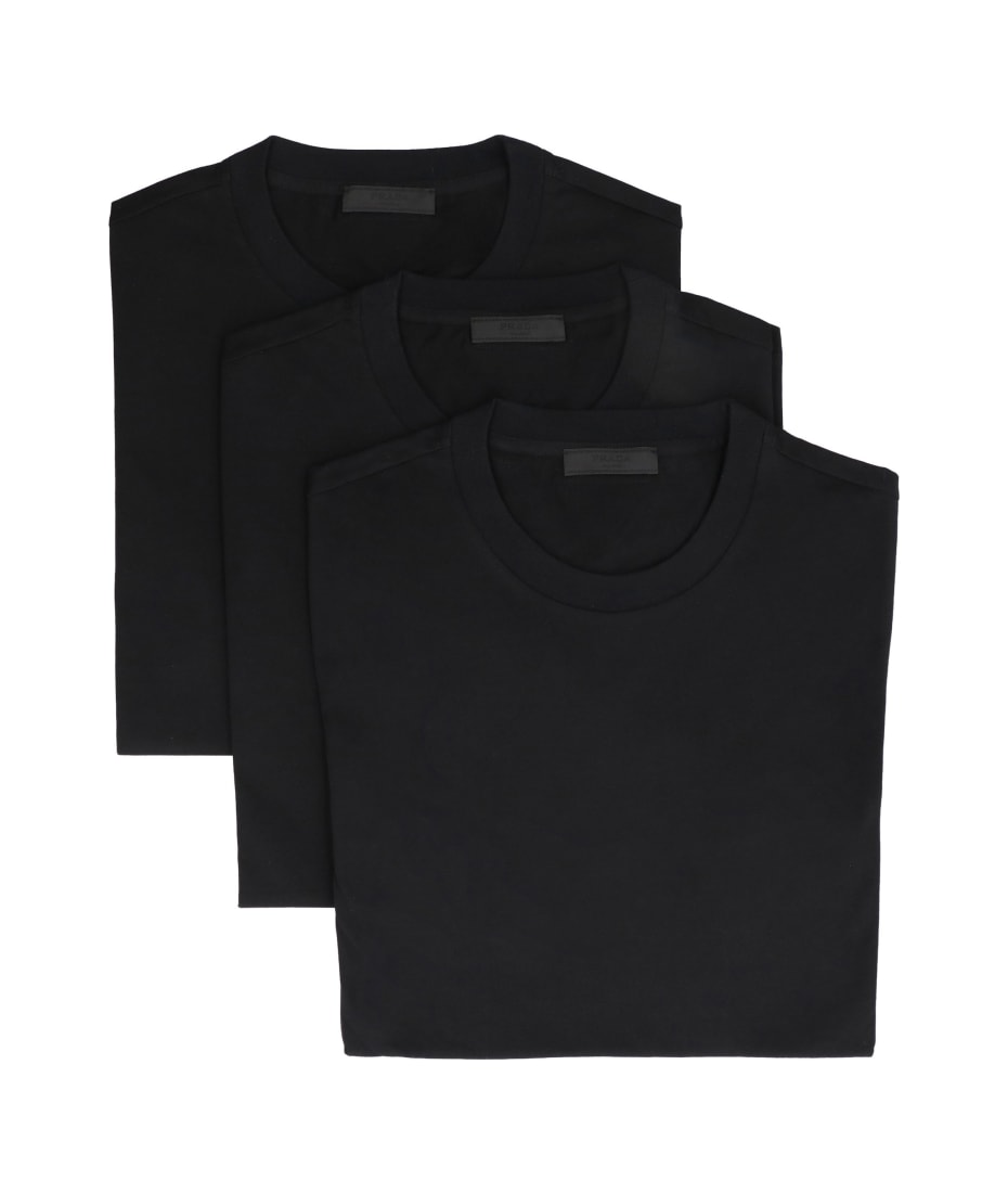 Prada Set Of Three Cotton T-shirts | italist