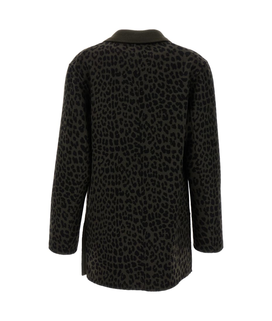 ジャケット PAROSH Animal print double-breasted blazer Parosh Animal Print Double-breasted Blazer | italist, ALWAYS