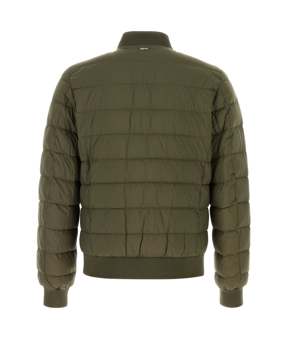 Herno Olive Green Nylon Down Jacket | italist