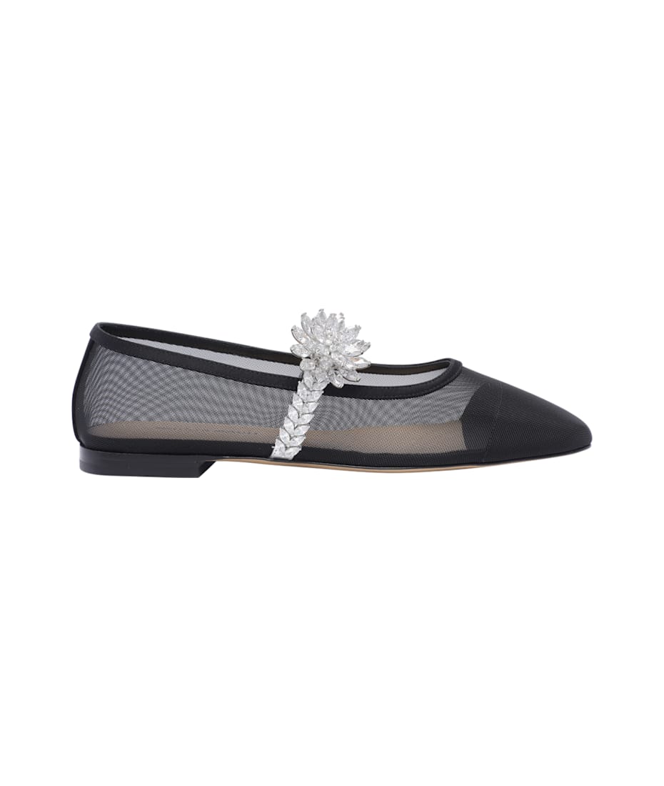 Mach & Mach Lotus Flower Mesh Flat | italist