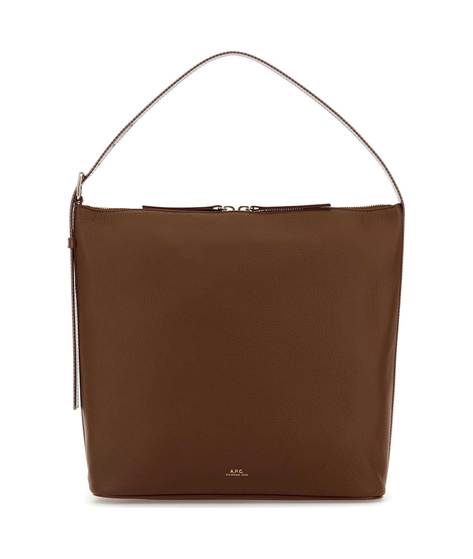 トートバッグ A.P.C. Brown Leather Vera Shoulder Bag Brown Vera Shoulder Bag by A.P.C. on Sale