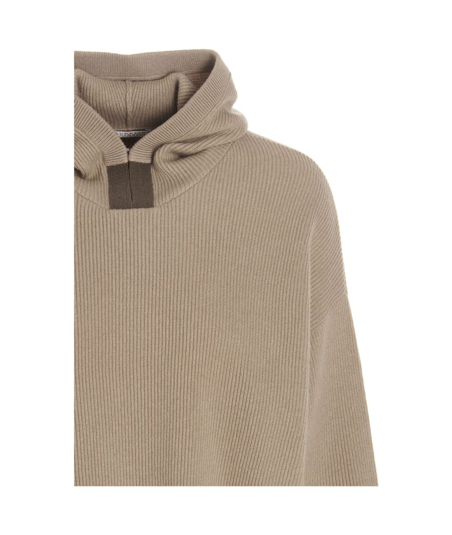 Brunello Cucinelli Hooded Sweater - Beige
