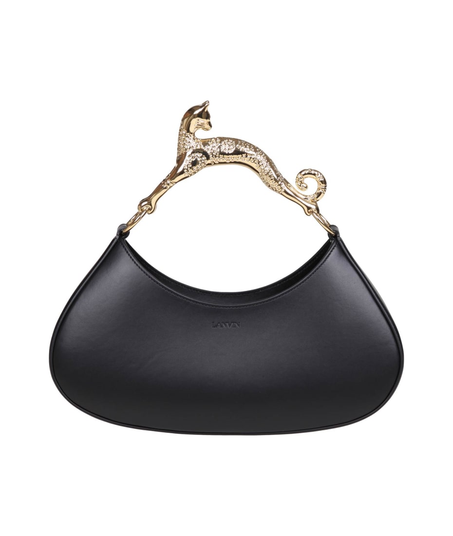 Lanvin Hobo Cat Bag In Black Leather | italist