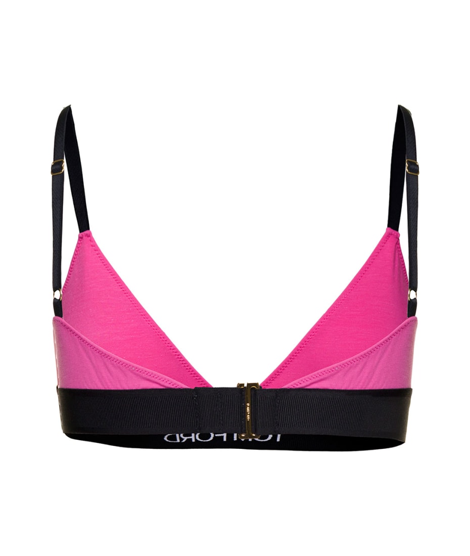 Tom Ford Pink Triangle Bra With Logo In Stretch Modal Woman | italist,  ALWAYS LIKE A SALE