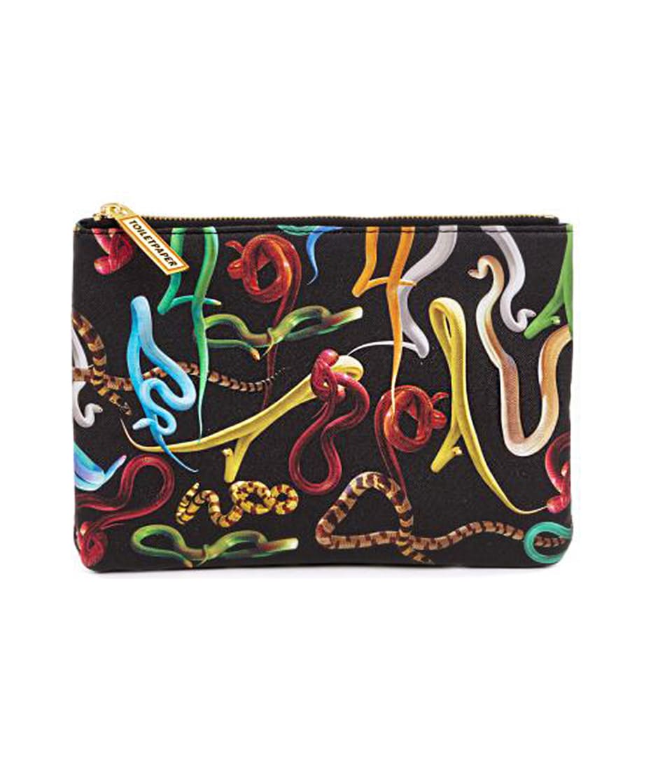 Seletti X Toiletpaper' 'snakes' Pouch - Multicolor