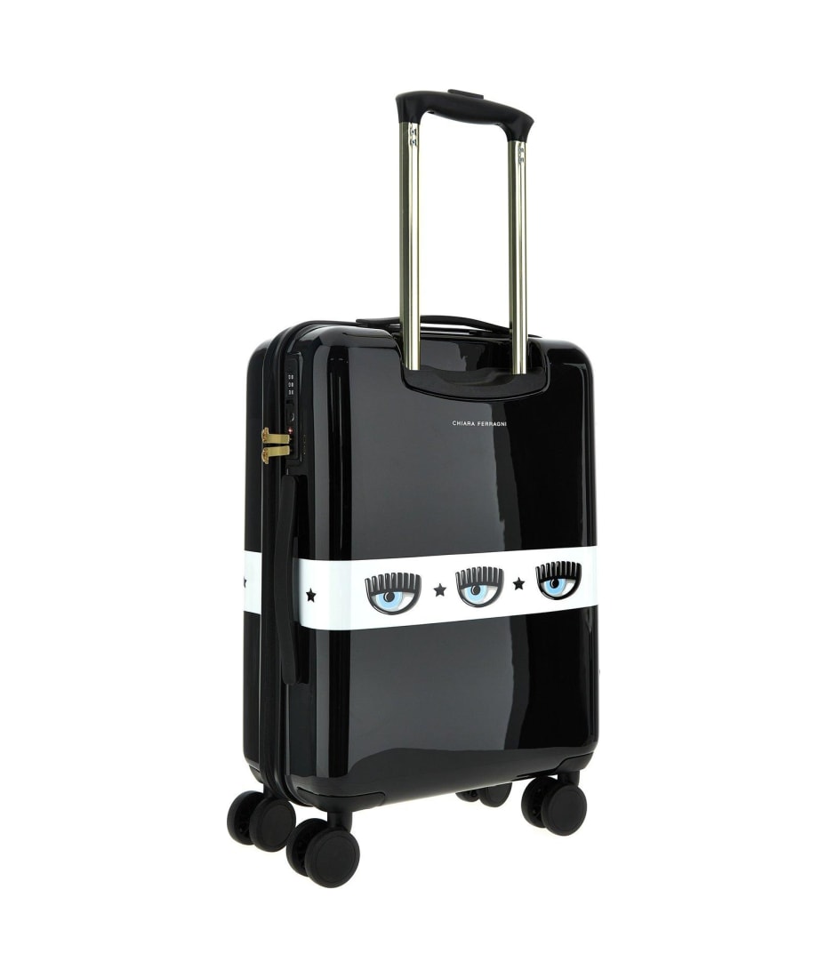 Eyelike-motif Rolling Luggage Chiara Ferragni italist, ALWAYS